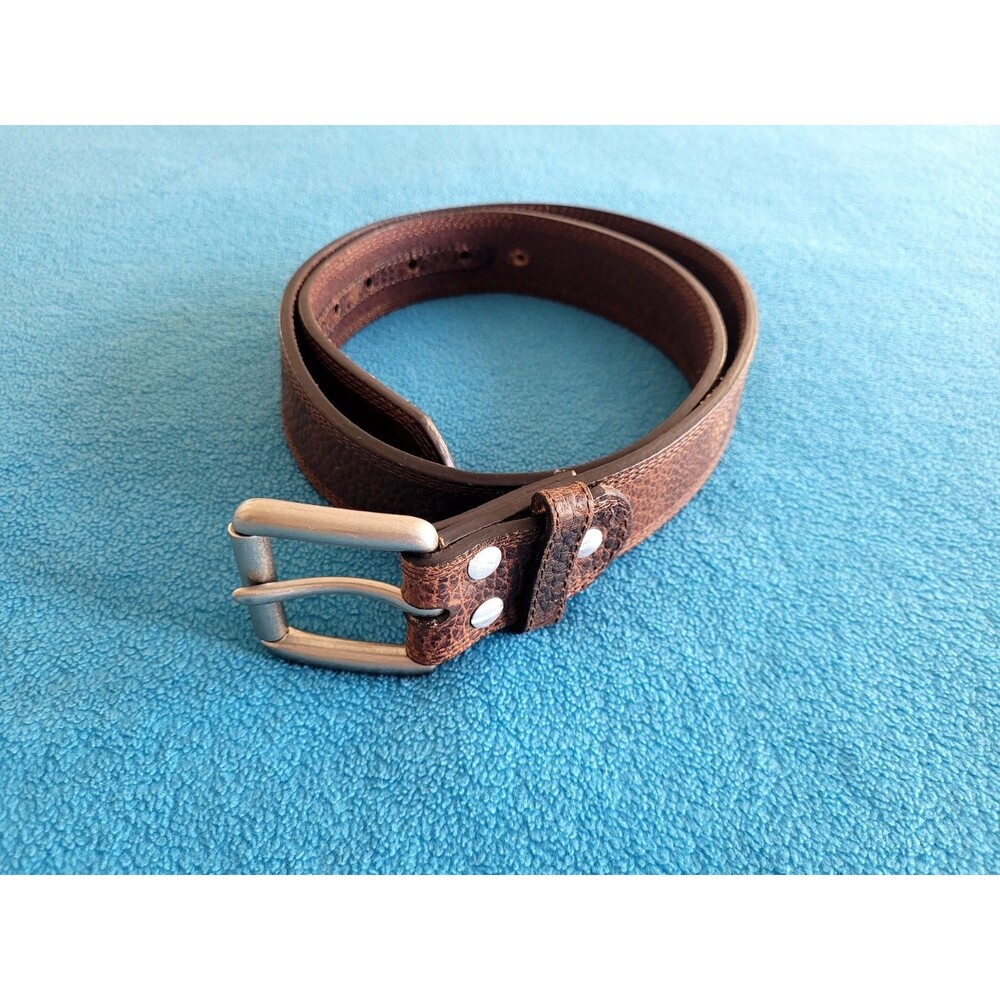 Ariat Men's Dark Brown Triple Stitch Full Grain Leather Belt Size 44 A10004630